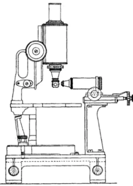 Figure 2.5: The original design of the ultramicroscope by Zsigmondy and Siedentopf from their paper dating back to 1902.