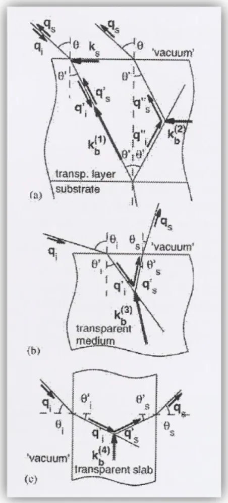 Figura 3.3  Sono  presentate  alcune  delle  configurazioni  possibili  per  esaminare  la  luce  diffusa  da  un  campione