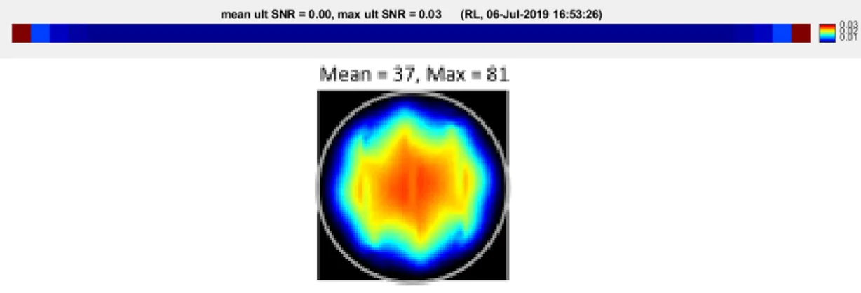 Figure 1.3: UISNR output panel with FOV equal to a single point