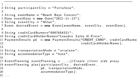 Table 3.1: Instance Session before starting to execute the plan
