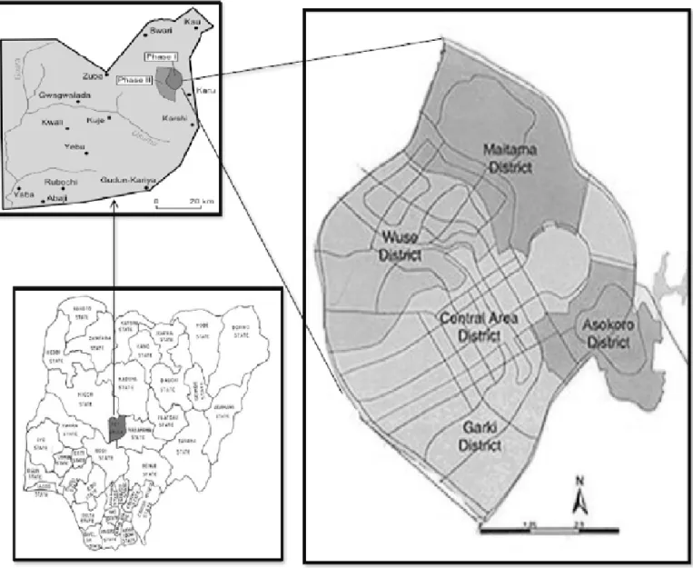 Figure 27: Most developed areas of Abuja city  Source : 