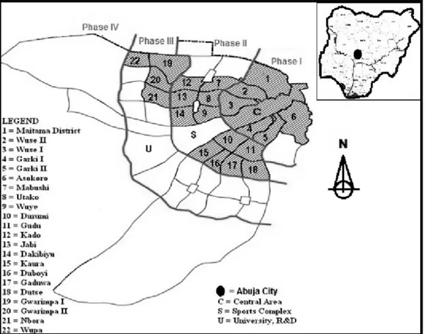 Figure 28: Proposed four phases of Abuja city and areas Source : 