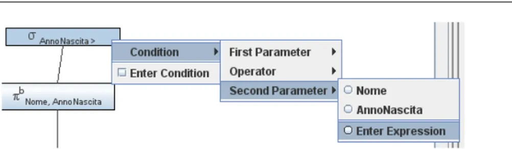 Figura 3.4 Menu del nodo per la restrizione