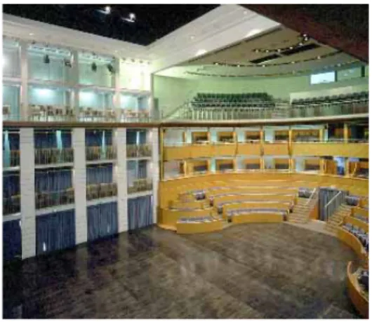 figura 16 - La sala grande dell'Arena del Sole con la platea mobile ad altezza palcoscenico