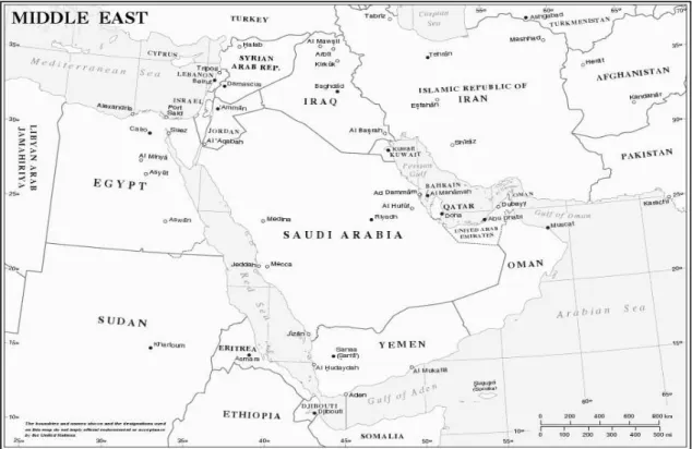 Figure 2.6: Middle East: UN Map No. 4102 (Rev. 3 August 2004)