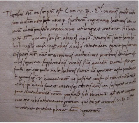 Figura 3. Lettera da cui si ricava che Gaio è morto e che ser Giacomo Ambac è stato arrestato per l omicidio.