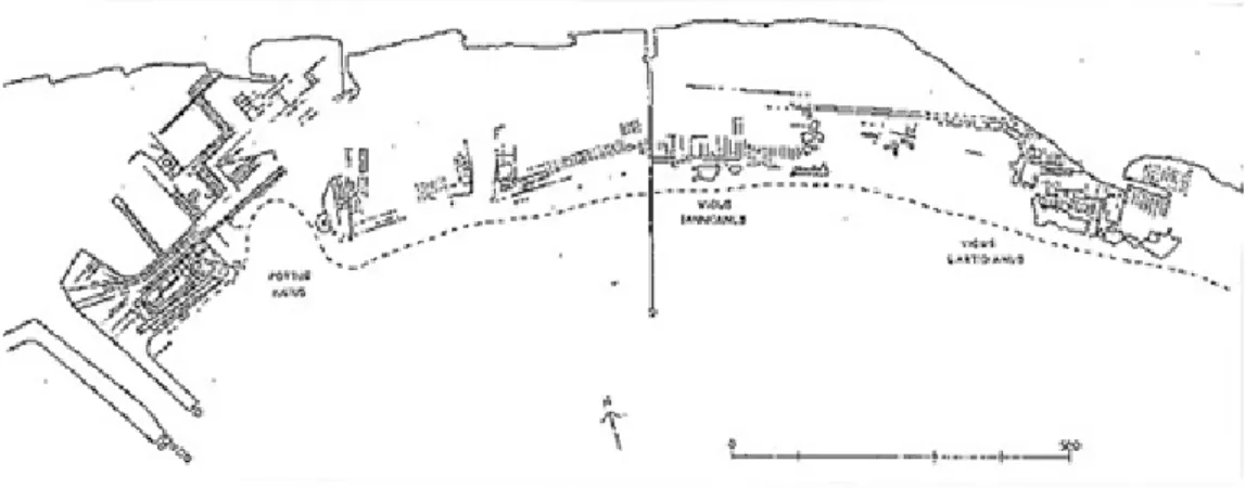 Figura 2.6: Planimetria generale dei resti sommersi della ripa puteolana e del portus Julius