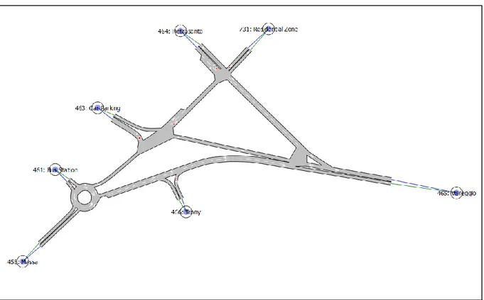 Figura 70 - Modello della rete nel &#34;Traffic Light Scenario&#34; 
