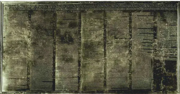 Fig. 22 - Tavola di Veleia (esposta al Museo Archeologico di Parma). 