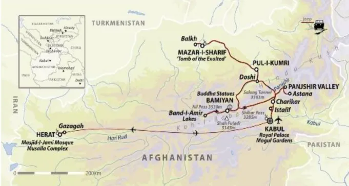Figura 16: Posizione geografica della valle del Panshir. 