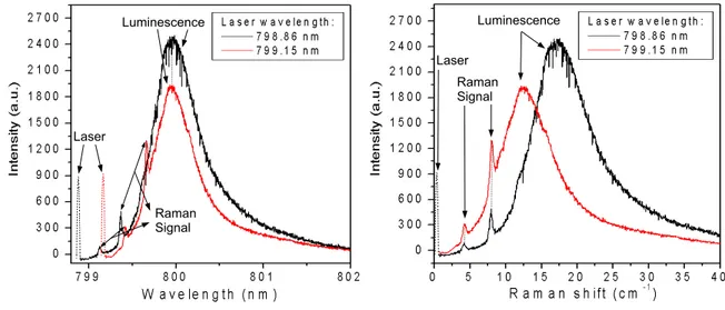 Figure 2.1: Example of inelastic light scattering spectra of spin-flip modes of Mn atoms.