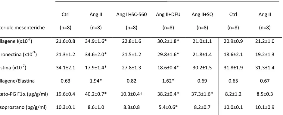 TABELLA  2.	
  Contenuto	
  relativo	
  (percentuale	
  area	
  della	
  media)	
  delle	
  varie	
  componenti	
  della	
  ECM	
  e	
  livelli	
  di	
  6-­‐keto-­‐PGF1α	
  e	
  8-­‐Isoprostani	
   	
   Wild-­‐Type	
   COX-­‐1-­‐/-­‐	
  	
  	
   	
   	
  	