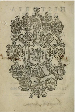 Fig. 6  Stemma nobiliare della famiglia De’ Rossi, Historia de’ Rossi Parmigiani, Vincenzo  Carrari, 1583 