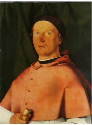 Fig. 2  Ritratto del vescovo Bernardo de’ Rossi, 1505, olio su tavola, 52 x 40 cm, Napoli, Museo di  Capodimonte 