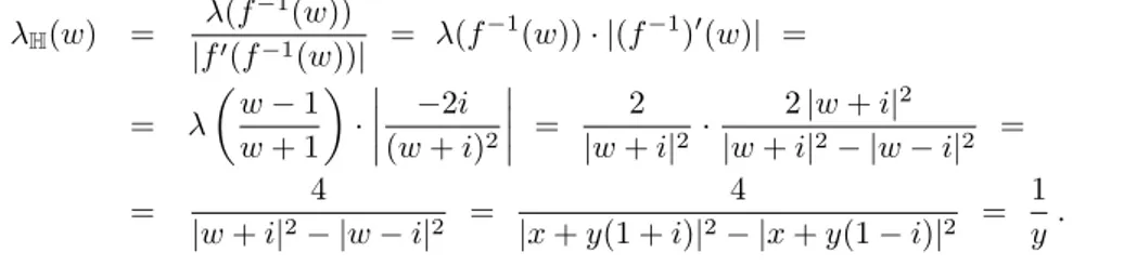 Figure B.1 The geodesics of the hyperbolic plane are vertical lines or half-circles hortogonal to R.