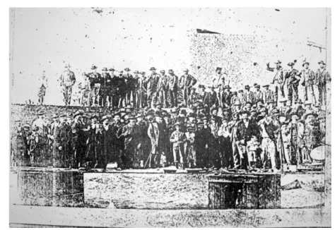 Foto 1: visita  del presidente della nazione Julio A. Roca  in  occasione  dell’introduzione  dell’aratro  «sulky»  nei  terreni agricoli di Nueva Plata in data 9 Giugno 1901