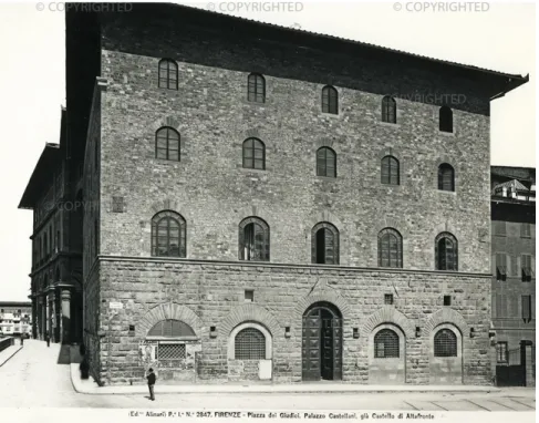 Fig. 2 – Veduta della facciata di Palazzo Castellani negli anni '30. (fotografia Alinari)