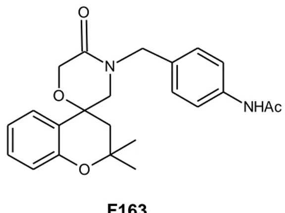 Tabella  1.  Parametri  funzionali  (RPP  120’%)  e  morfologici  (A 1 /A tot %)  dei  due  farmaci  di  riferimento e di F163