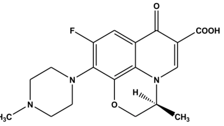 Figura 1 Struttura S ofloxacina N O COOHFNNH3COCH3H