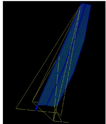 Figura 5.26 - Schematizzazione sartie, strallo, volante, scotta -  La struttura viene vincolata al piede d'albero attraverso una cerniera sferica
