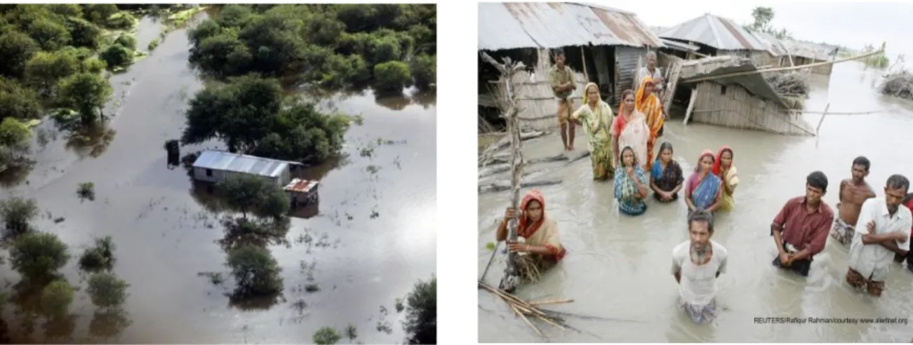 Figura   1.1  Immagini   dell'emergenza   alluvioni   in   Bangladesh   nel   periodo   2008-2011