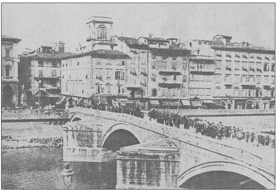 Fig. 7 : Vecchio Ponte di Mezzo, Pisa. 