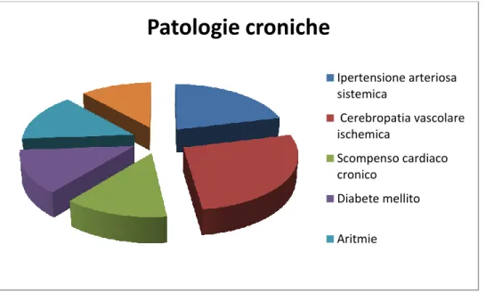 Figura 1. Patologie croniche più frequenti nella popolazione presa in esame 