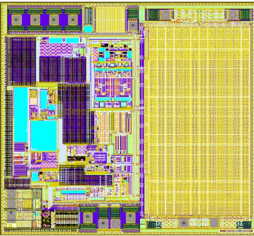 Fig. 2.7 shows the layout of the entire chip, resulting in a 6.5mm 2 die.