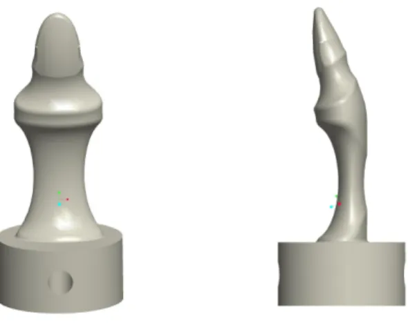 Figura 2.6: strurra rigida interna seconda versione del secondo prototipo (sx) vista frontale, (dx) vista sagittale
