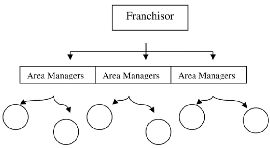 Fig. 1.5  Franchisor with hired area managers 