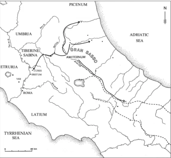 Figure 11.7. The Sabine areas (aft er Colonna 1996a).