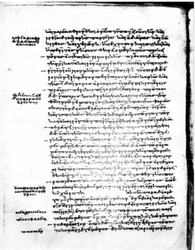 Fig. 1 – Codex Palatinus Gr. 398 f. 52v.