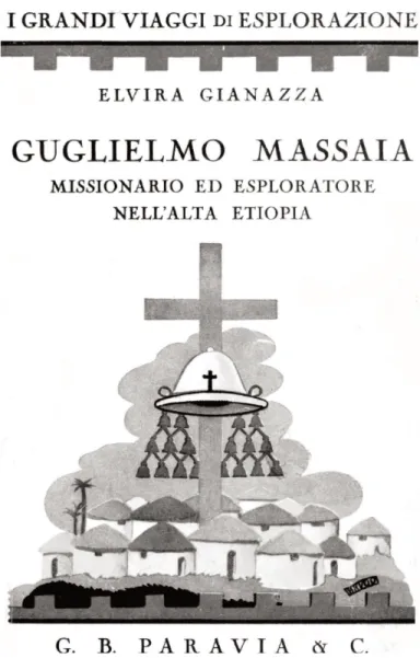 Fig. 1 - Copertina illustrata da Giulio Brugo del volume di E. Gianazza, Guglielmo Massaia