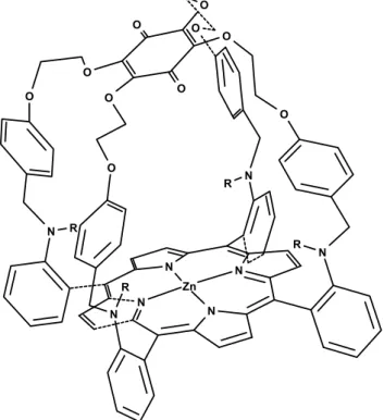 Figure 3.2. 2 Quinone Capped porphyrin studied by  Lindsey and Mauzerall. R = hydrogen or acetyl group 