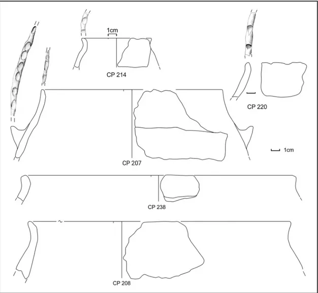 Fig 10. Potsherds from SU 212, closed shapes. Drawings: L. Alessandri.