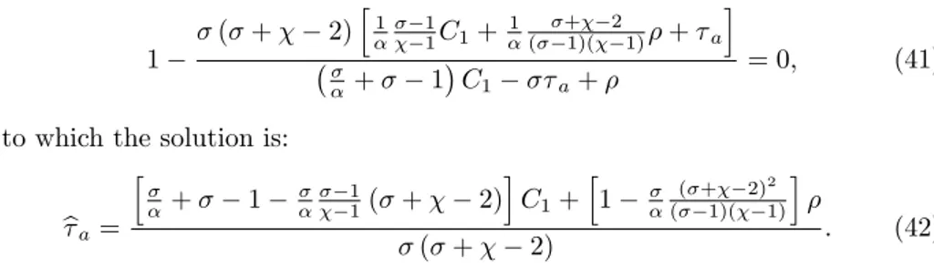 Table 2: Alternative parameterizations