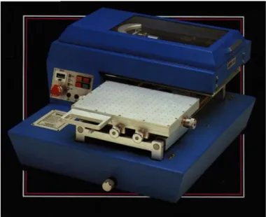 Figura P. La “High Performance Multi Purpose Screen Printer DEK 245”, macchina per la stampa serigrafica.