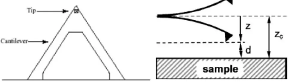 Figura 4.3: Effetto della punta di forma piramidale con due diversi raggi di curvatura