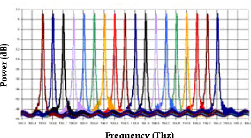 Figure 1.16 - WDM system spectrum. 