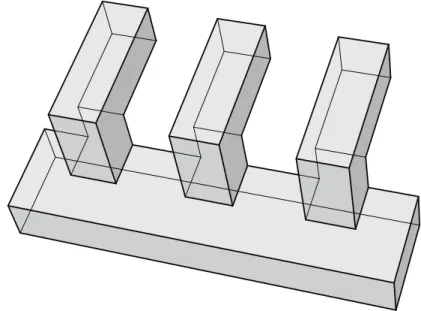 Figure 3.11: Orthogonal polyhedron that needs f /6 open face guards.