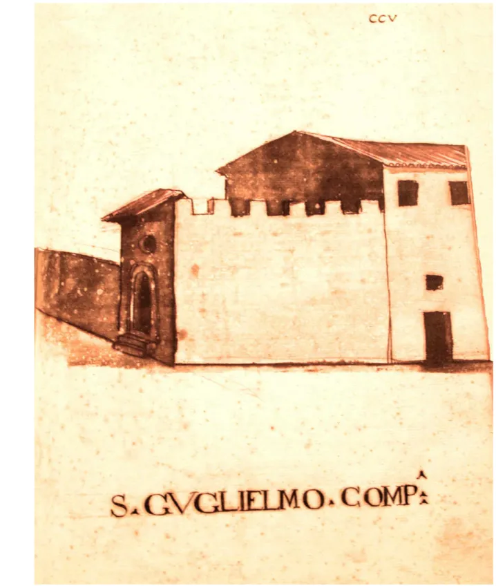 FIG. 8 - Paolo Tronci, chiesa della compagnia di S.Guglielmo, “Descrizione delle chiese,  monasteri ed oratori della città di Pisa”, 1643 (ca), ACDP, C.152, c