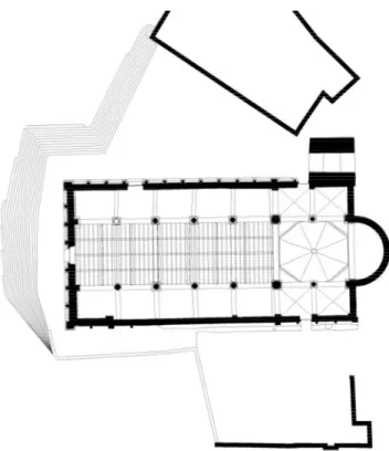 Fig. 16.  Ipotesi di primo impianto del Duomo di Massa Marittima. 