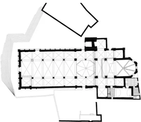 Fig. 20.  Ipotesi di quarto impianto del Duomo di Massa Marittima. 