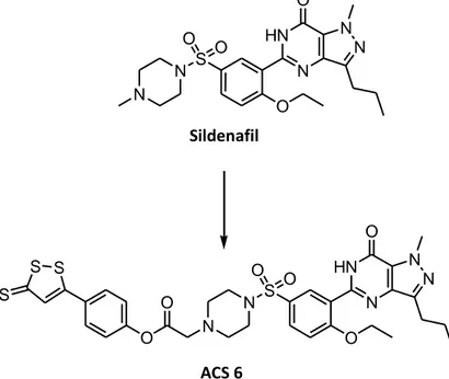 Figure 18 - Chemical structure of sildenafil and the related H 2 S-releasing hybrid ACS 6