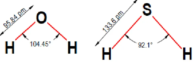 Figure 1 - Similarity between H₂O and H₂S. 