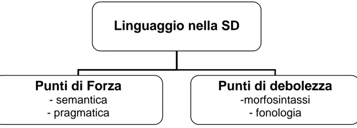 Figura 4: Profilo linguistico nella SD: punti di forza e punti di debolezza. 
