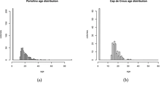 Figure 2.4: Age distributions