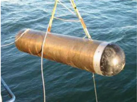 Figura 1 Mina navale scovata grazie all’uso del side scan sonar. 