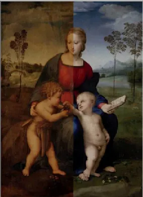Figura  2.  Ingiallimento  delle  vernici.  Madonna  del  Cardellno,  Raffaello  –  Cortesia  del  Dr