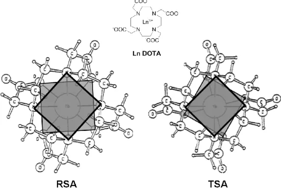 Figure 12. RSA and TSA isomers structure in LnDOTA evaluated by paramagnetic NMR. 